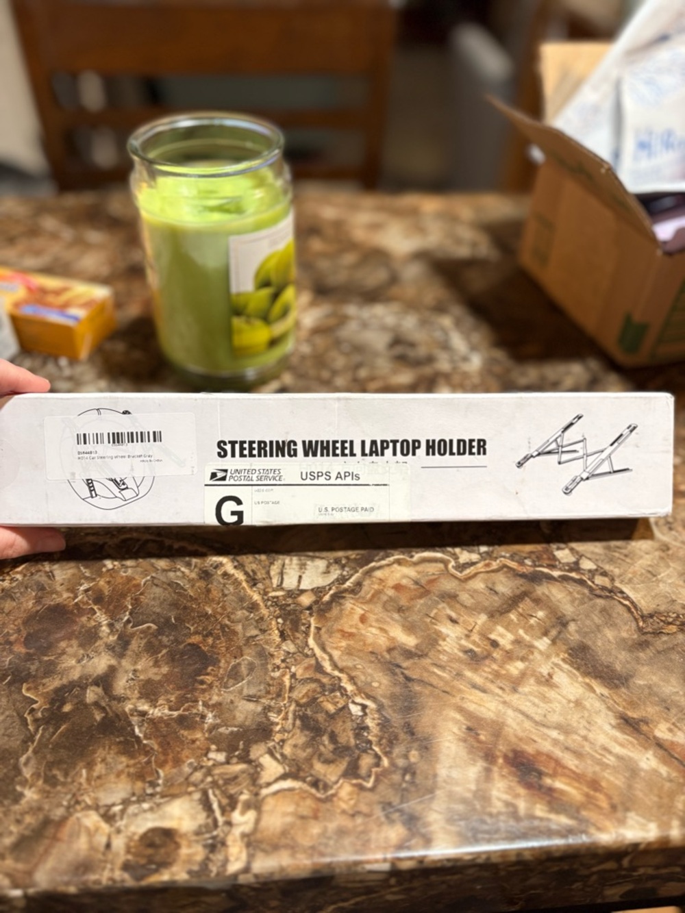 Steering Wheel Laptop Holder - White Box